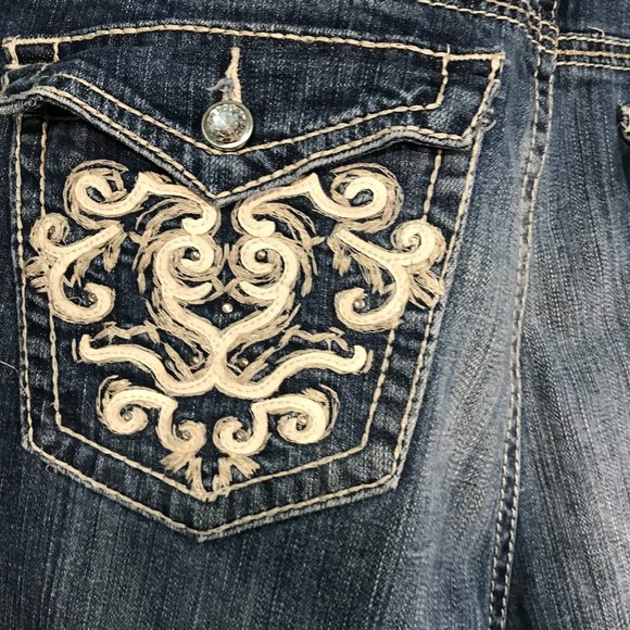 A.n.a Jeans  Size 20W  40x33 Blue Denim  Bootcut Dark 11'' RISE HIPS 46'' - Picture 6 of 10